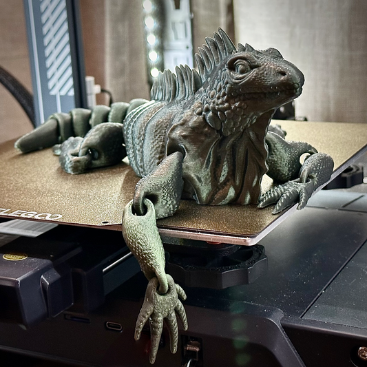 3D printed flexi Green Iguana